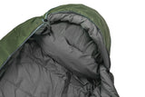 Daunenkapuze, Schlafsack, Outdoor, Dunkelgrün, Koppelnaht