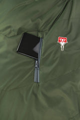 grüne jacke, Reißverschlussfach, Telefonfach, Stickerei, Softshell-Gewebe