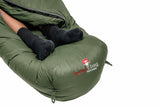 Schlafsack, Dauertasche, Grün, Wolle Innenseite, Kuschelig