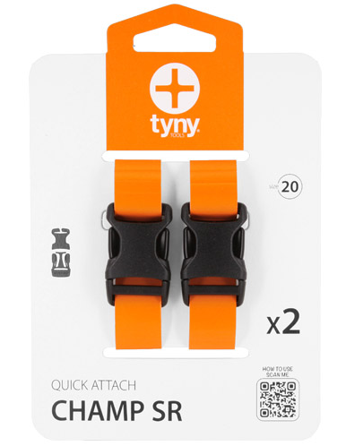 tynytools - Quick Attach Champ SR-20 Rucksack-Schnalle 20mm (schwarz)