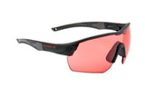 Sportbrille, Radsport, rote Scheibe, dämpfend, ghill