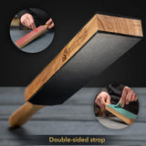 BeaverCraft - LS6P1 Doppelseitiger Leder-Abziehriemen mit Poliermasse