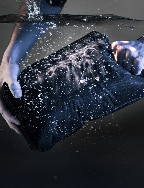 wallet, kompakt, reißverschluss, schwarz, wasserdicht