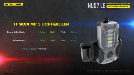 Nitecore - NU07 LE Signalleuchte (15 Lumen)