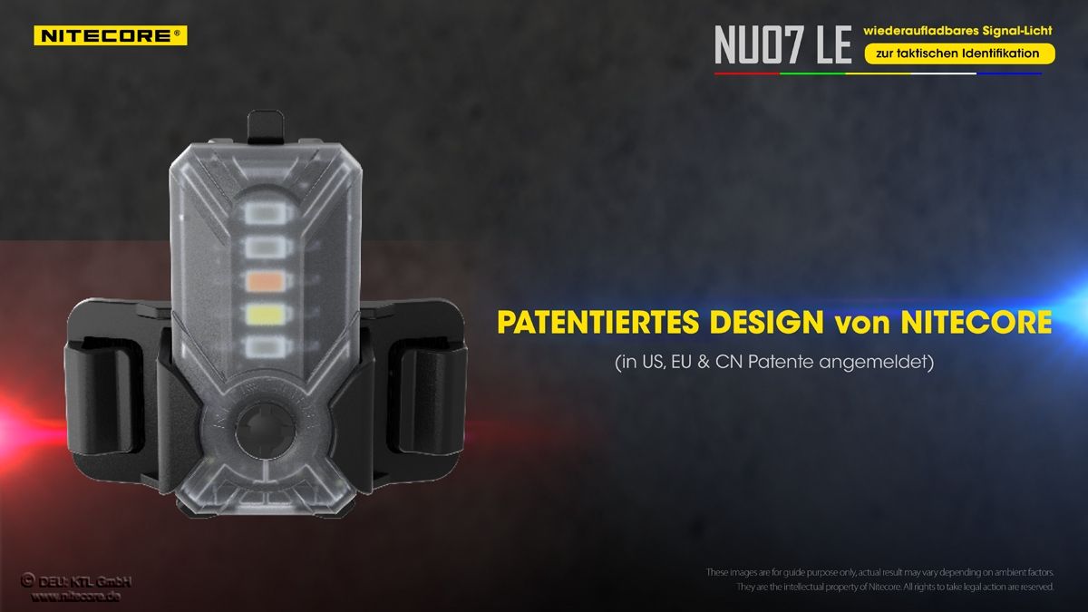 Nitecore - NU07 LE Signalleuchte (15 Lumen)