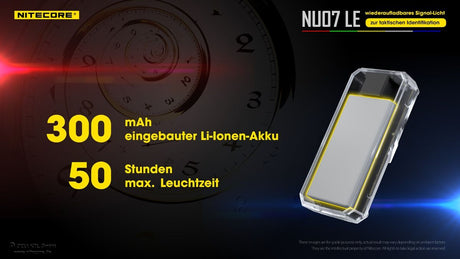 Nitecore - NU07 LE Signalleuchte (15 Lumen)