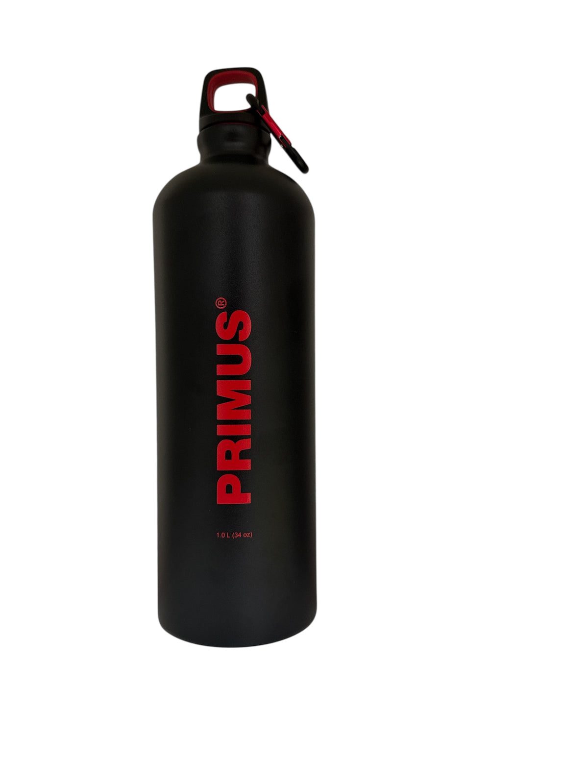 Wasserflasche, Sportflasche, Dunkler Flaschenkörper, Trinkflasche, Kopfverschluss mit Henkel