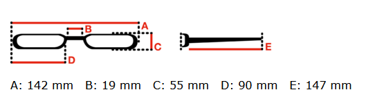 Schiene, Gehäuse, Riemenführung, Maße 142mm, Bohrung 19mm