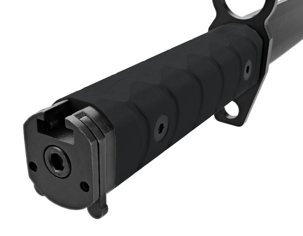 Griff, Griffplatte, Pistolengriff, schwarz, Metallkomponente