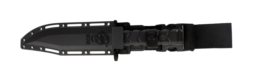 knife, sheath, tactical, black, strap