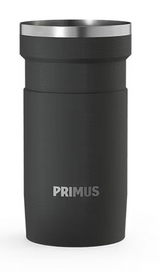 Reisebecher, Thermo-Becher, schwarze Tasse, Metallrand, Primus