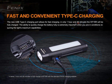 Fenix - WT16R Taschenlampe (300 Lumen)