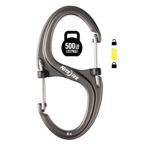 Karabiner, Karabinerhaken, Gewichtskapazität, Aluminium, Grau