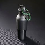 Trinkflasche, Aluminium, Schwarz, Karabiner, Kappe