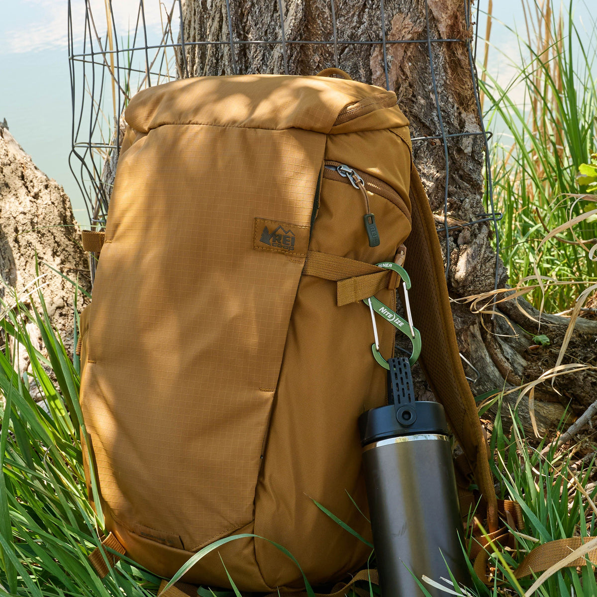 Rucksack, Trekking-Rucksack, Kompakt, Nylon, Wasserflasche Halterung