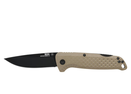 Taschenmesser, Knickmesser, Kampfmesser, Grau/Beige Griff, Faltriemengriff